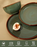 Plates and Bowls Sets for 8, 24 Piece Dinnerware Set for Large Families & Entertaining, Elegant Design