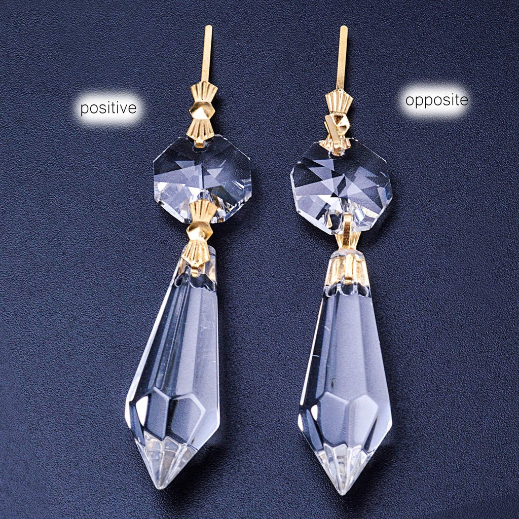 20 Pieces Replacement Clear Chandelier Icicle Crystal Prisms Octogan Crystal Bead for Lamp Decoration,38mm