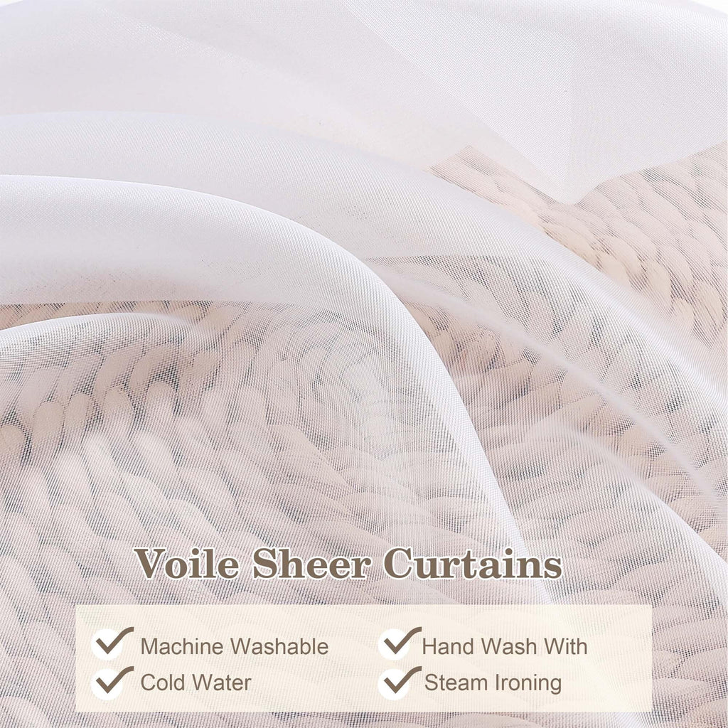 White Pinch Pleated Sheer Curtains 84 Inch 2 Panels