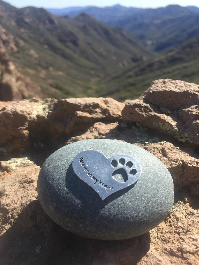 Comforting Dog Memorial Gift - Sympathy or Condolence Gift for Loss of Pet - Forever in My Heart Stone