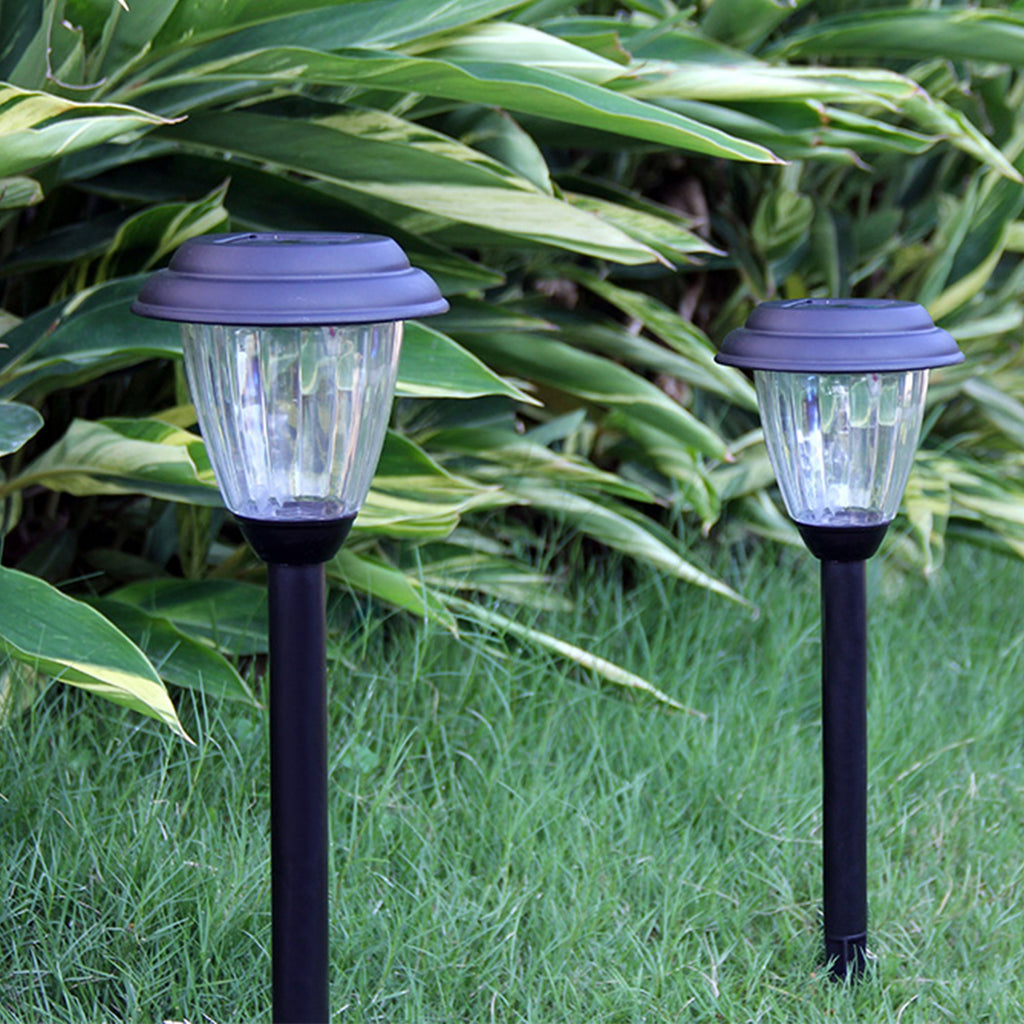Solar Outdoor Pathway Lights Matt Black Stainless Steel Painted LED Lights for Garden Landscape Path Yard Driveway