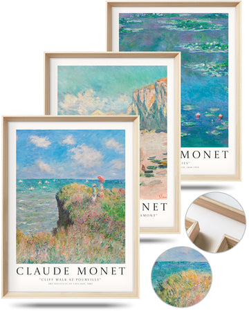 Framed Wall Art, Claude Monet Impressionism Canvas Prints Set
