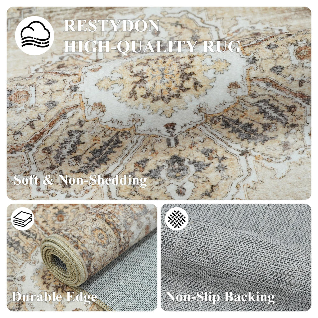 Washable Runner Rug 2x6: Washable Soft Hallway Runner Rug Durable Kitchen Rugs and Mats Non Slip Water Resistant Low