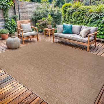 Washable Indoor Outdoor Rug 8x10 Weather Resistant Area Rugs Modern Solid Jute Rug for Porch Deck Balcony Backyard