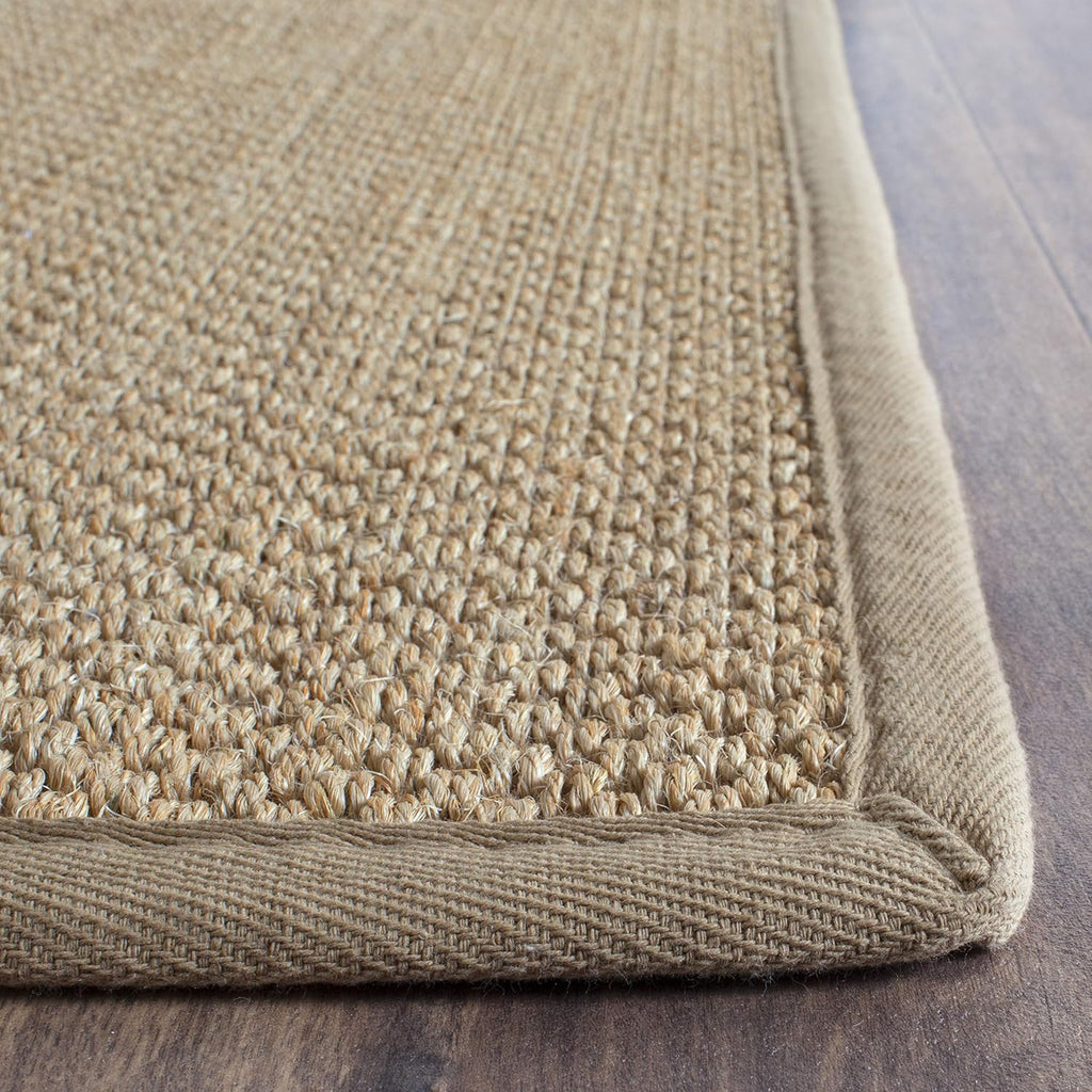 Area Rug - Natural Fiber Collection - Maize & Linen Color, Sisal, Woven Design with Border (NF141B)