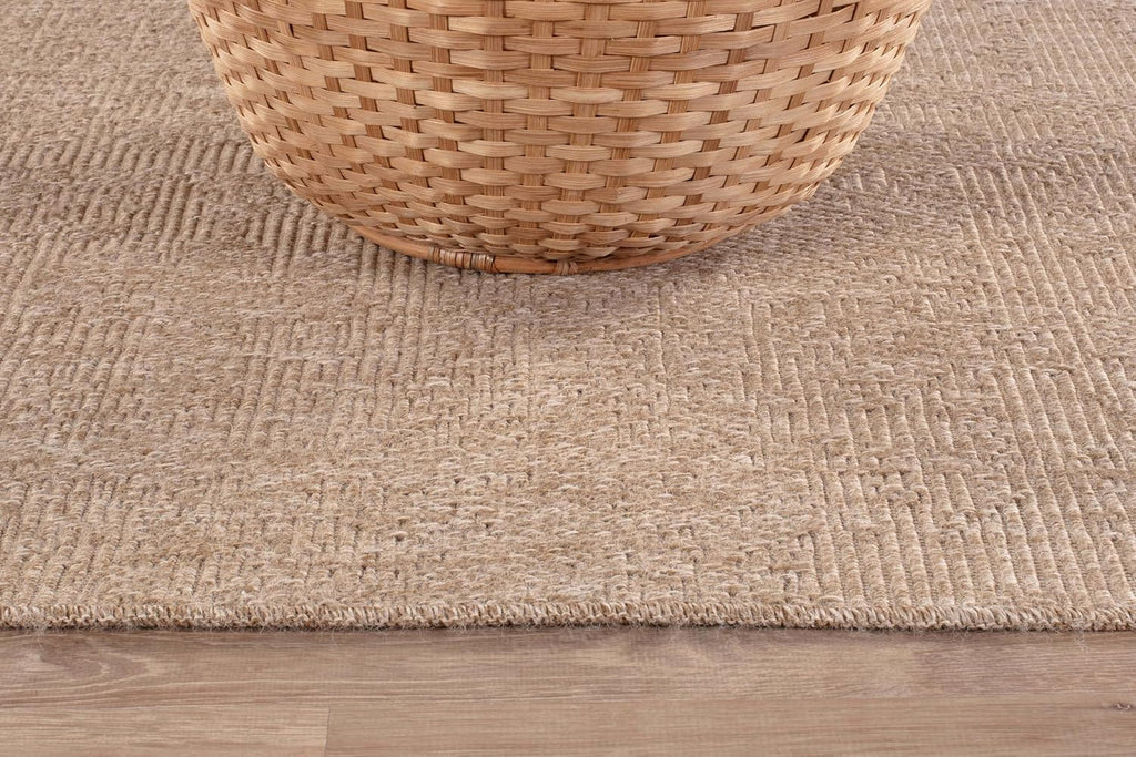 Easy Jute Rug 8x10, Indoor Outdoor Natural Color Fiber Area Rugs Patio and Kitchen Rug, Solid Boho Woven Design