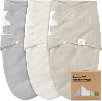 Pack Organic Swaddles for Newborns, Baby Swaddles (Granite)