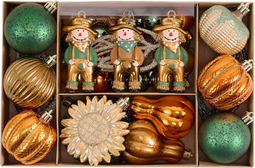 Fall Ornaments Shatterproof Tree Decorations - Set of 50