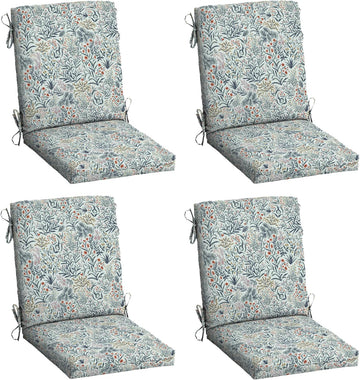 4-Pack Outdoor Patio Dining Chair Cushion, 20 x 44, Rain-Proof Seat Pad, Fade-Resistant Outdoor Cushion Pistachio