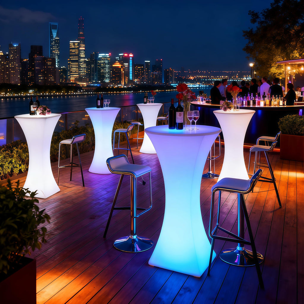 Cocktail Table Covers - 2 Pack 32x43 Inch Table Cloth - White