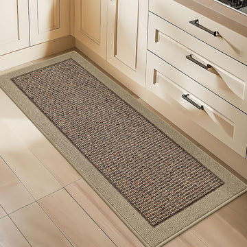 Kitchen Runner Rug 24"x60", Non Slip Kitchen Mat Washable, Taupe | Kitchen Mats for Floor, Extra Absorbent and Stain