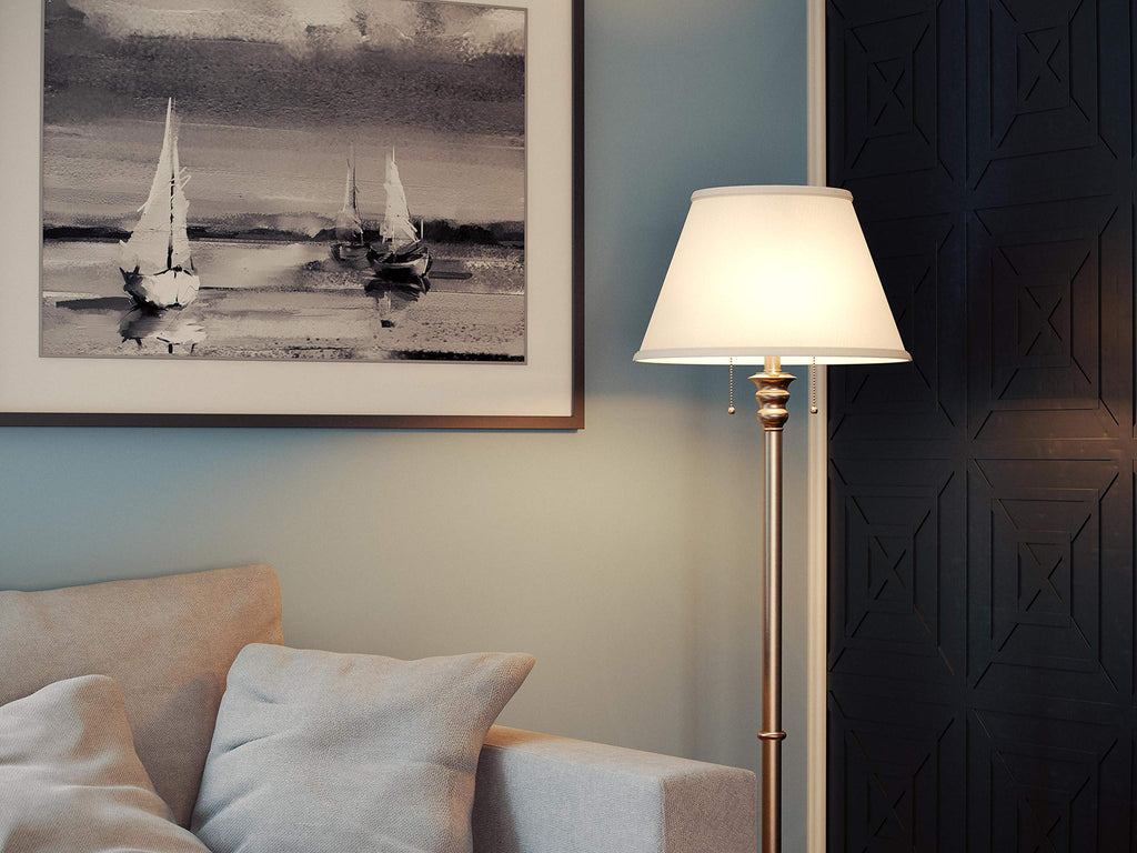 Spyglass Floor Lamps, Medium, Antique Brass Finish