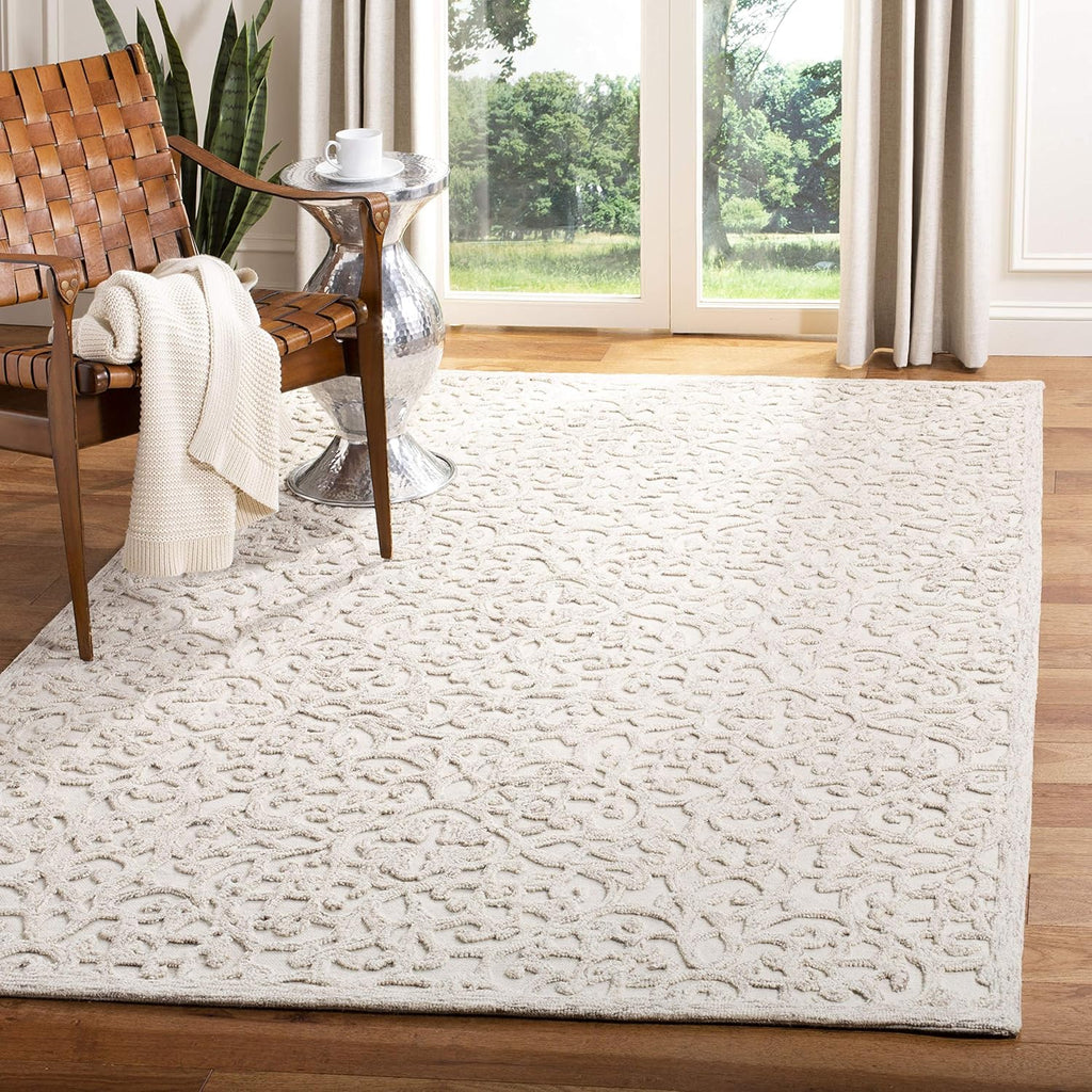 Trace Area Rug - 9' x 12', Camel & Ivory, Handmade Wool