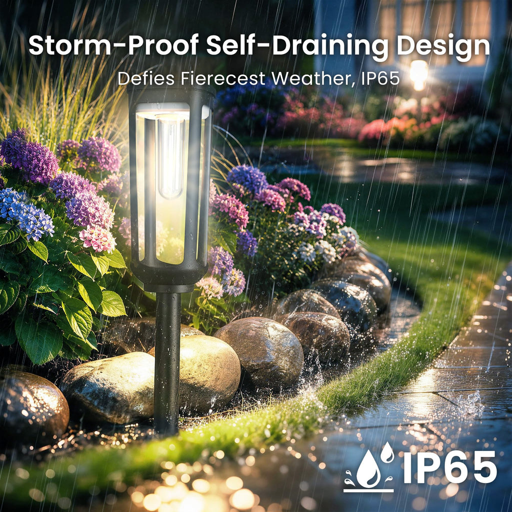 Solar Pathway Lights Outdoor Waterproof, 6 Pack Solar Walkway Lights