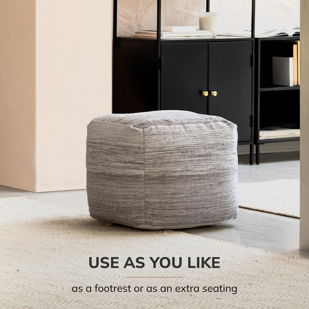 20" H x 20" W Handmade Pouf Ottoman & Couch