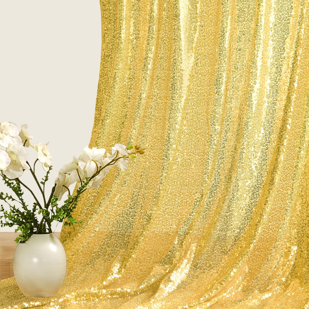Half Yard Gold Sequin Fabric, 48 Inch Width
