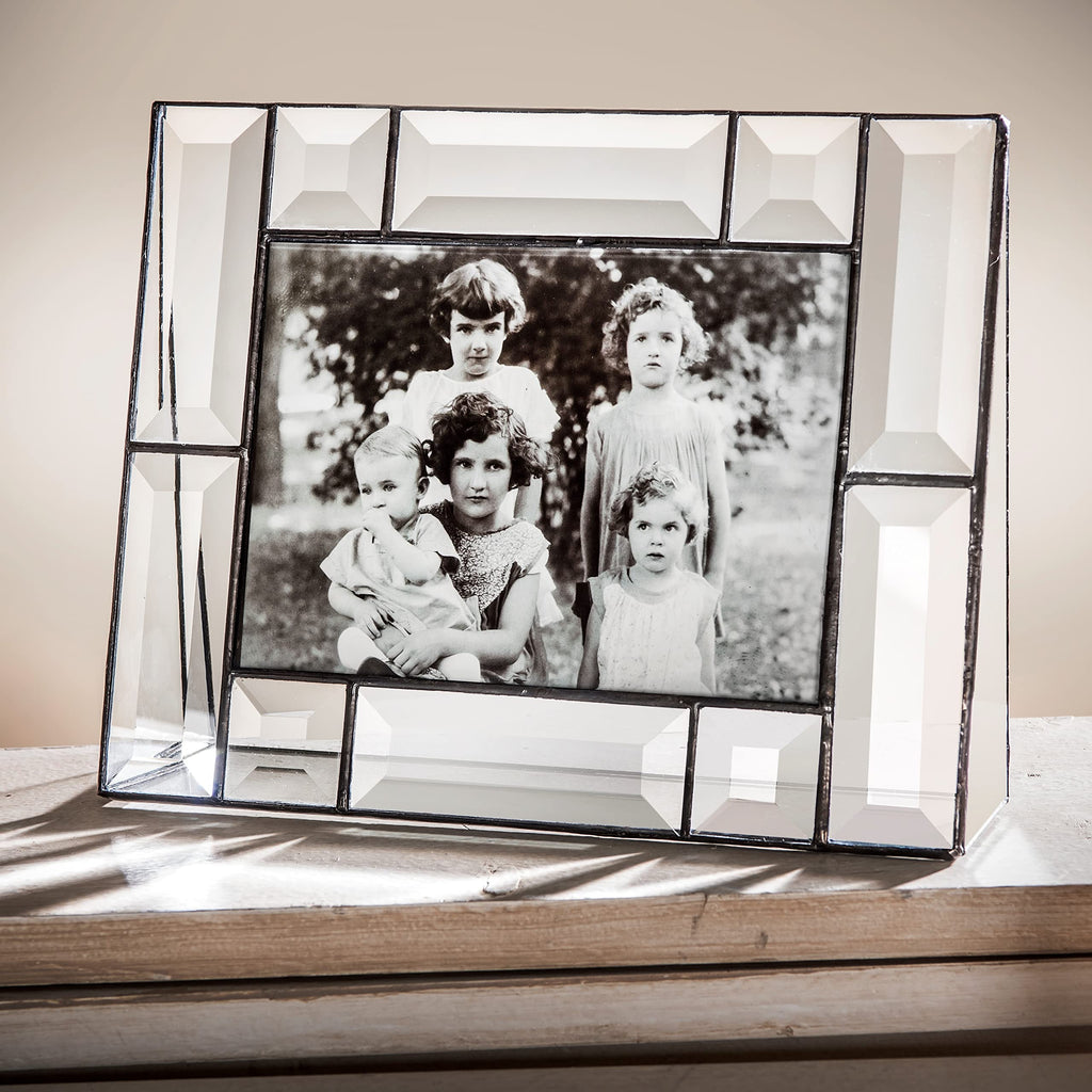 J Devlin Beveled Glass Picture Frame, 5x7 Horizontal, Multicolor