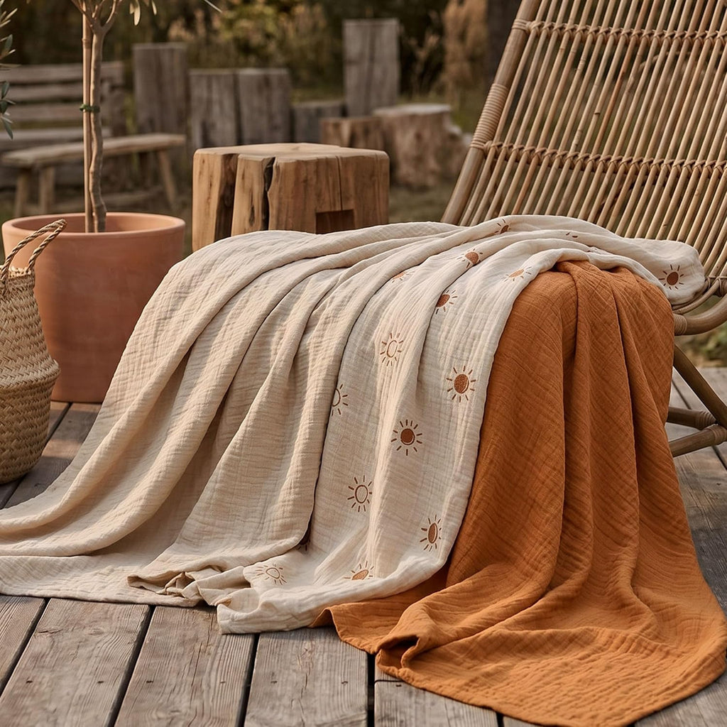 Muslin Swaddle Blankets, 3 Pack Breathable Soft Receiving Blanket, Large 38 x 40 inches Swaddle Wrap