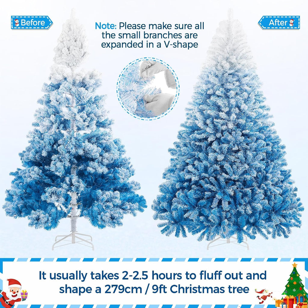 Pre-Lit Snow Flocked Artificial Christmas Tree, 900 Lights