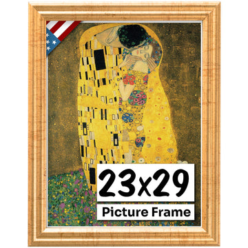 23x29 Antique Gold 0.75 in Wooden Photo Picture Poster Frame, Wall Art Living Room and Home Decor, Personalize for