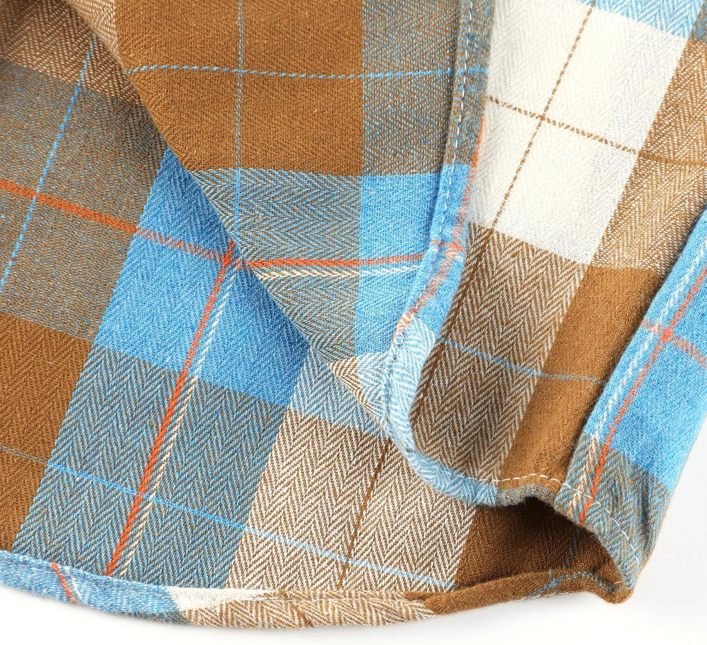 Boys Western Shirt Long Sleeve Button Down Flannel Plaid Shirt