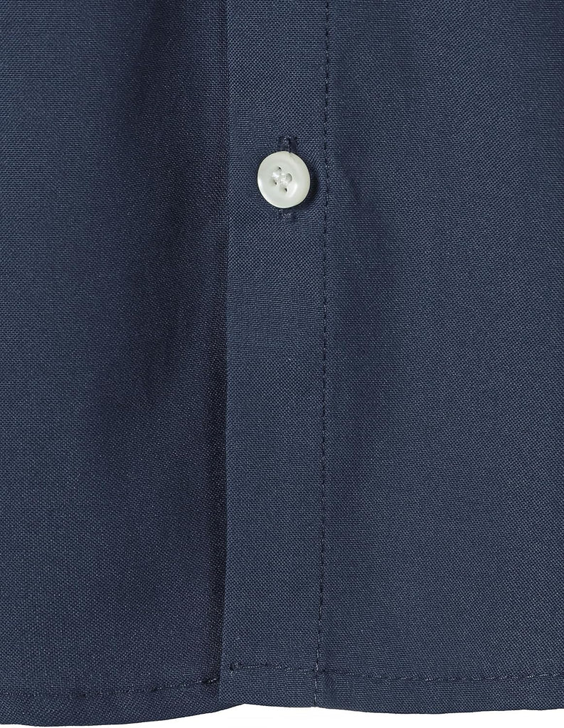 Boys Oxford Button Down Shirt Short Sleeve Formal Uniform Dress Shirt