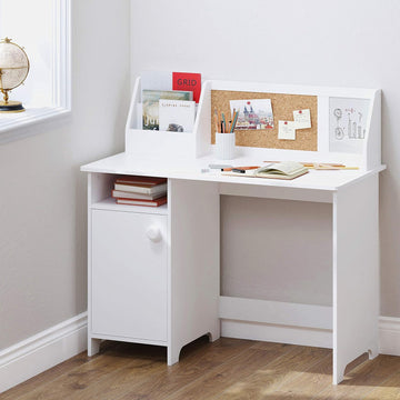 Wooden Kids Study Desk with Hutch and Storage for Ages 3-8