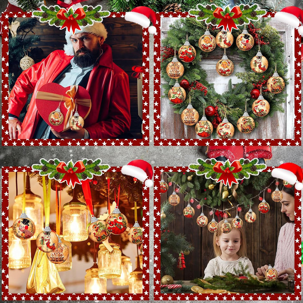 Christmas Tree Ball Ornaments - Set of 16