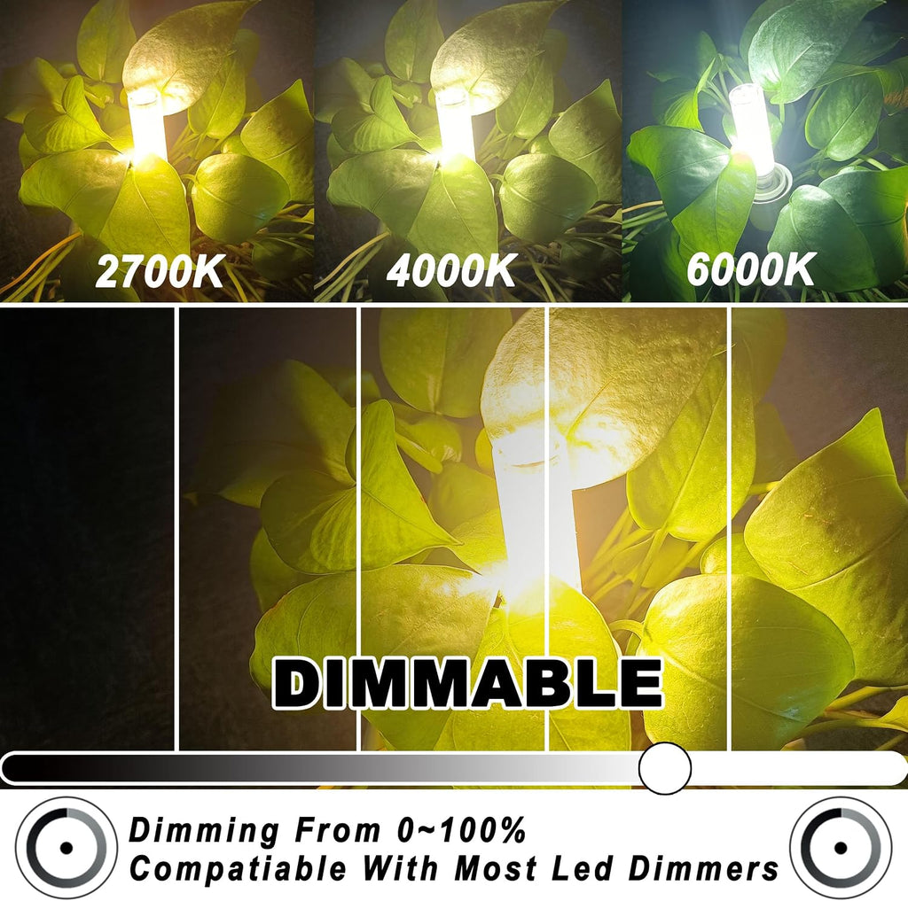 E11 Led Bulbs,JDE11 120V 75W Candelabra Bulbs Equiva Dimmable 2700k