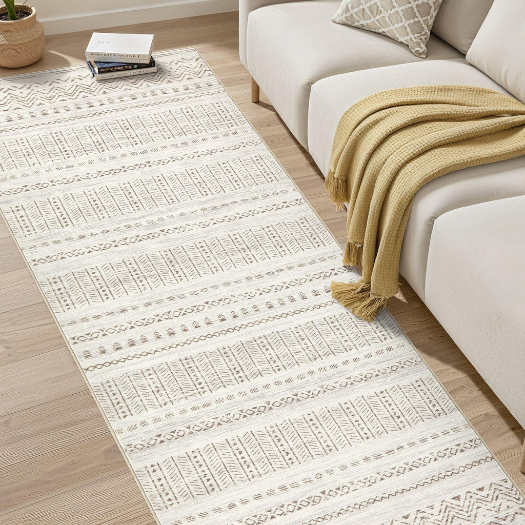 Hallway 3x8 Runner Rugs Washable Boho Moroccan Soft Rug
