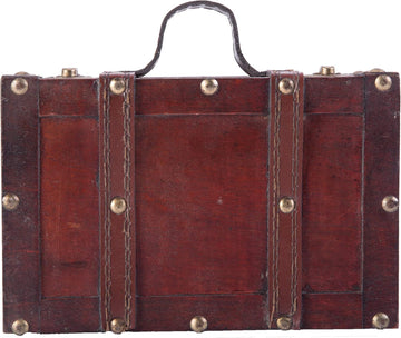 (TM Old-Fashioned Small Suitcase/Decorative Box with Straps