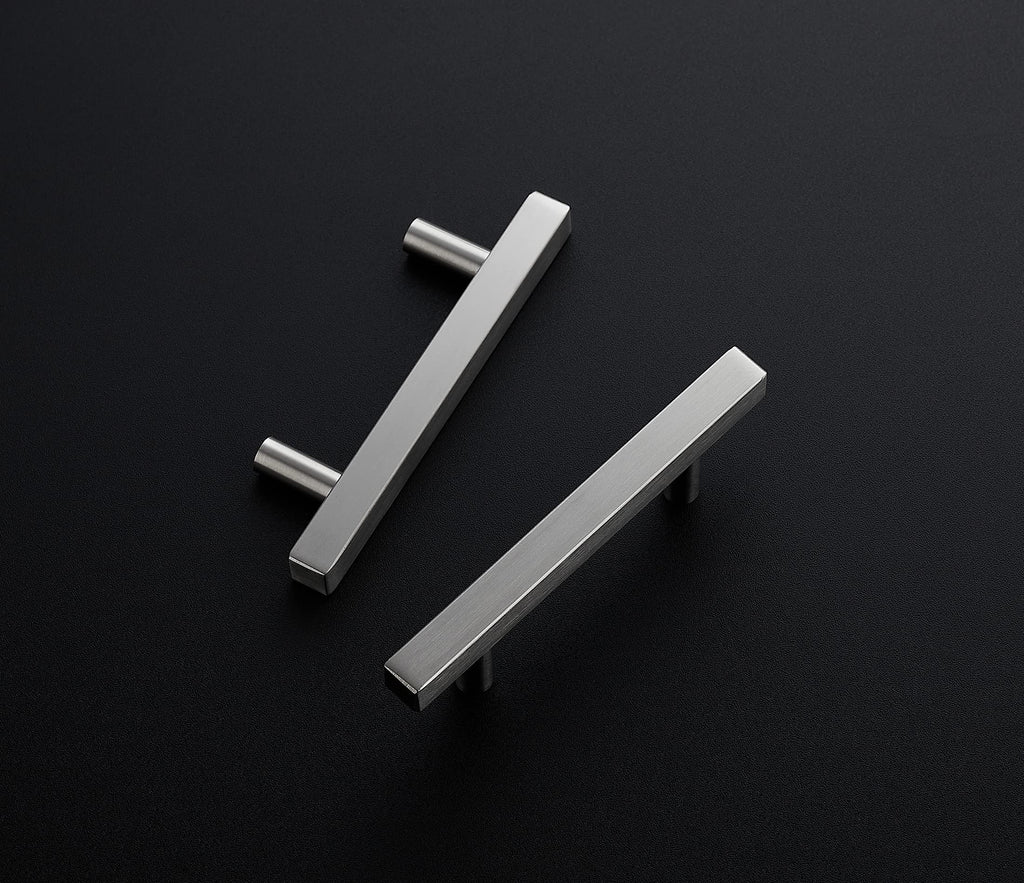 Brushed Nickel Cabinet Hardware Square Pulls, 3.75 Inch, 50 Pack