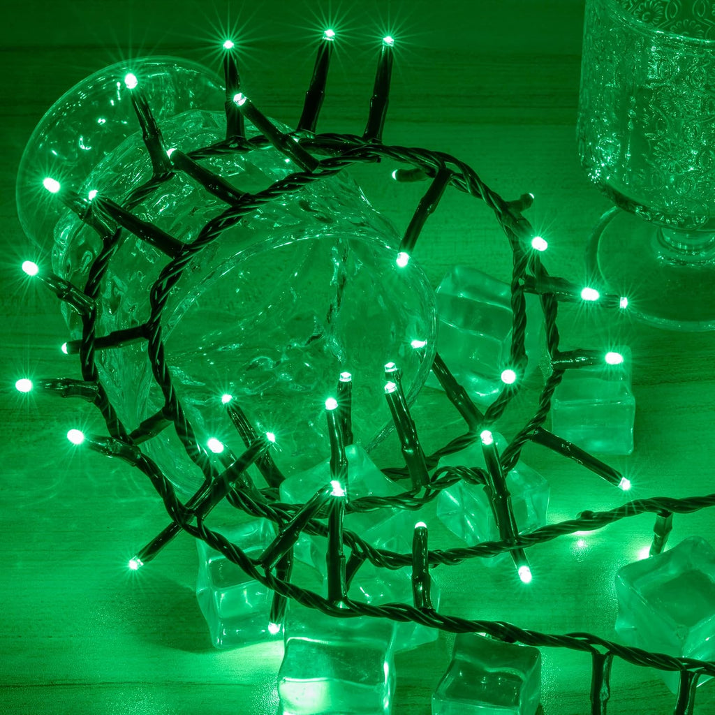 82FT 1000 LED Christmas Cluster Light 8 Modes String Lights Green