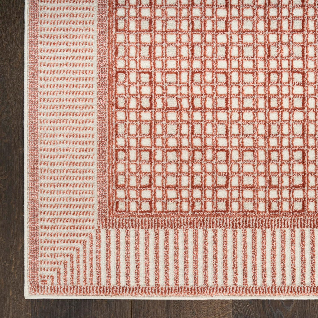 Home Nordic Brick Ivory Area Rug - Easy Clean, Non Shedding, Bed Room, Living Room, Dining Room, Kitchen (8'