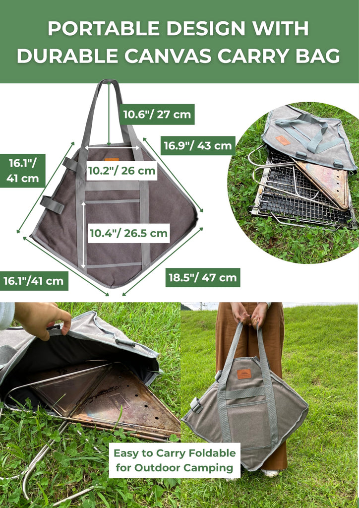 Extra Large Portable Fire Pit Grill Wood Burning