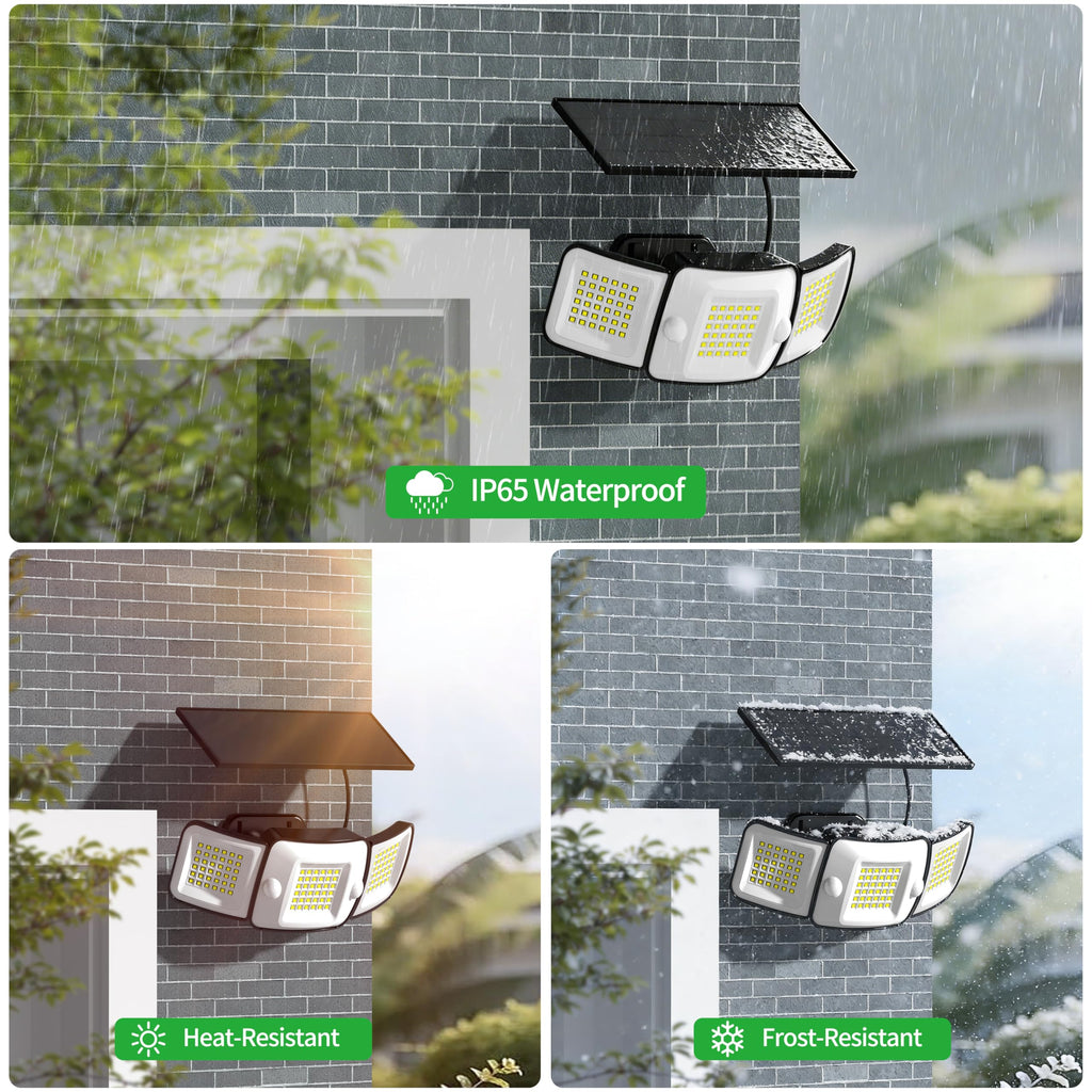 Solar Flood Lights Outdoor Waterproof Dual Motion Sensor
