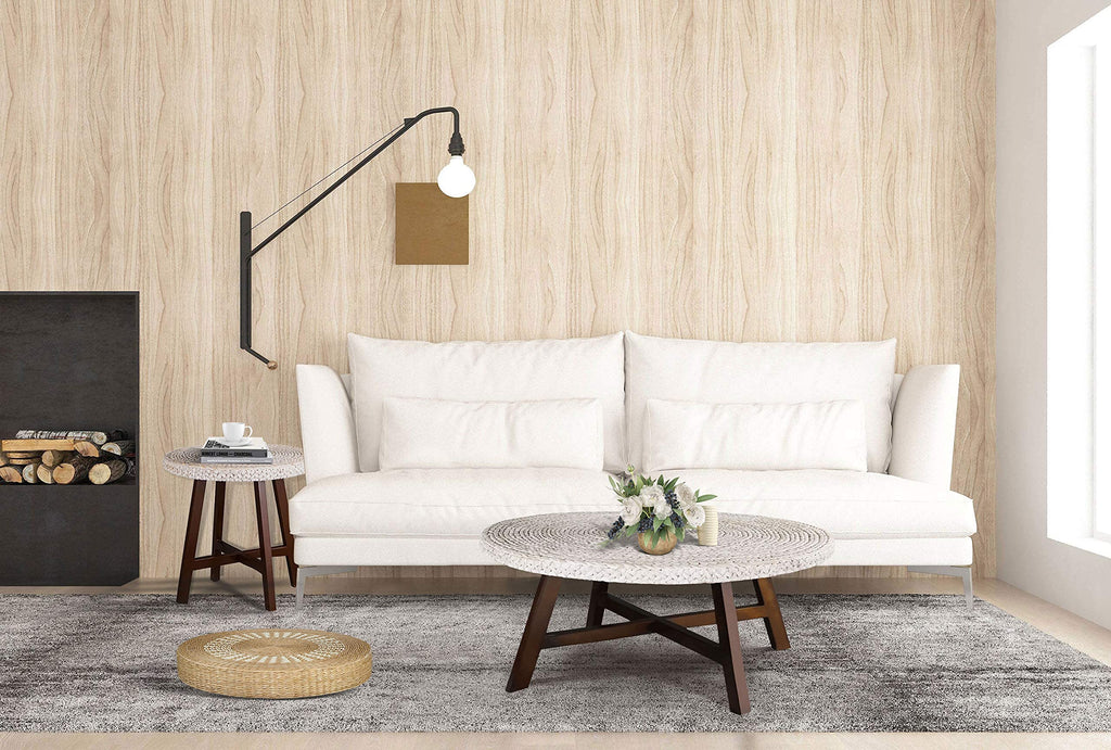 Round Coffee Table, Seagrass Coffee Tables, Pine Wood X Base Frame Cocktail Table, Easy Assembled, Multiple Sizes