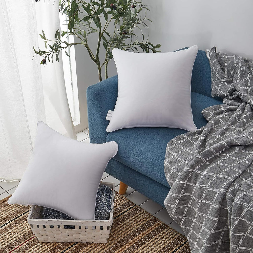 22 x 22 Throw Pillow Inserts () with 100% Cotton Cover - 22 Inch Square Interior Sofa Decorative Pillow - Set of 2