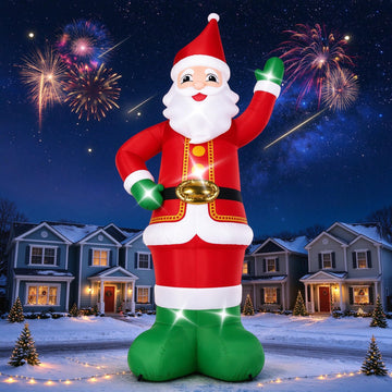 20 FT Christmas Inflatable Waving Santa Giant Outdoor Decors