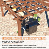 10' x 12' Patio Pergola, Cedar Wood Pergolas with Solid Stru - Image 5