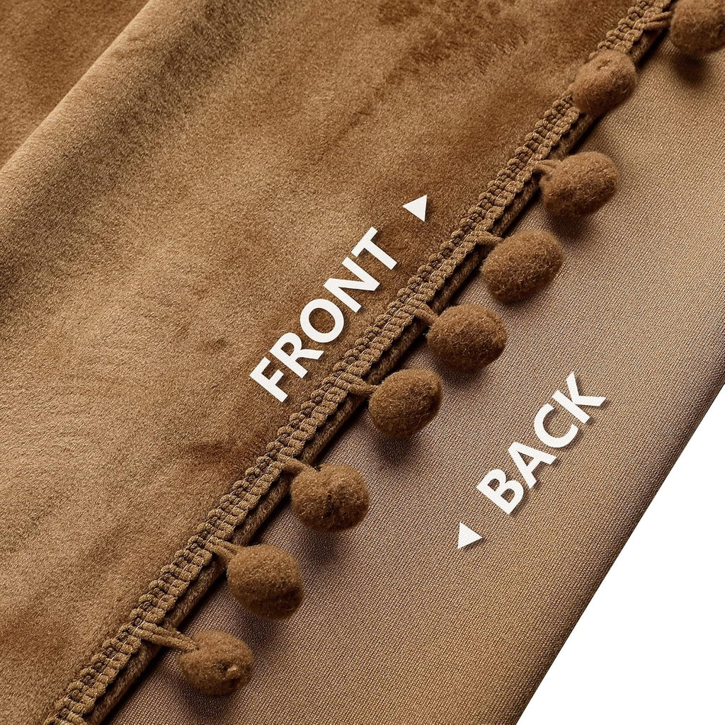 Camel Velvet Pom Pom Blackout Curtains 52x96 Inch 2 Panels | Blackout, Super soft velvet,vintage, luxury, thermal