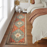 Felice Boho Tribal 2'6" x 10' Washable Runners for Hallways, Oriental Kitchen Runner Rugs Non Skid W
