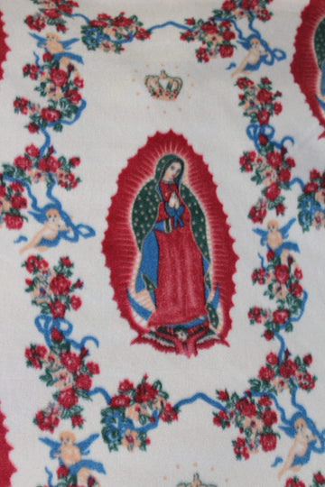 Virgin Mary Fleece Fabric, Sold by Yard, 60" Wide