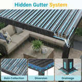 Louvered Pergola, 12' x 16' Outdoor Pergola, Metal Patio Gaz - Image 6