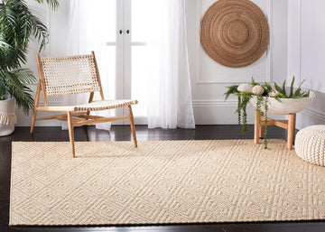 Palm Beach Collection Area Rug - 6' x 9', Beige & Beige, Sisal Design, Non-Shedding & Easy Care, Ideal for High