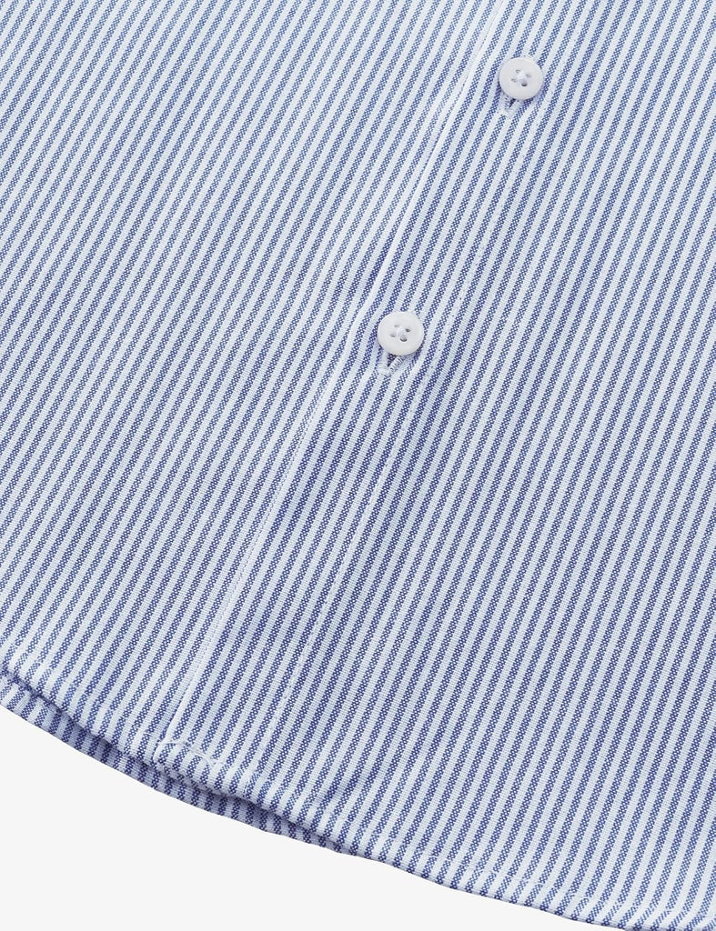 Boys Oxford Dress Shirts Striped Button Down Shirt Long Sleeve
