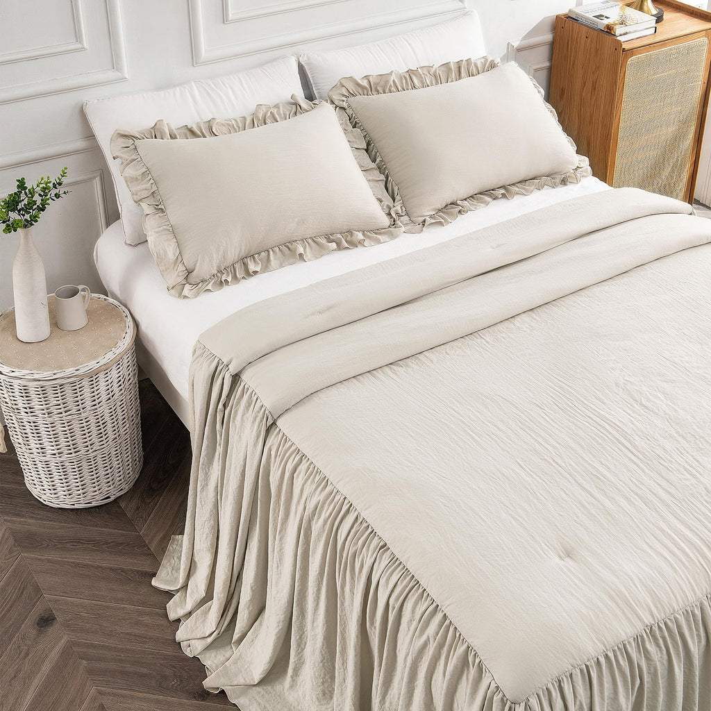Home Bedding Bedspread Set Quilt - Farmhouse Bedspread Summer Coverlet Bed Spreads, Lightweight Quilt Chic Vintage
