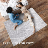 Vamcheer Modern Area Rug 5x7 - Upgraded 10mm Thick Sponge for Exceptional Comfort