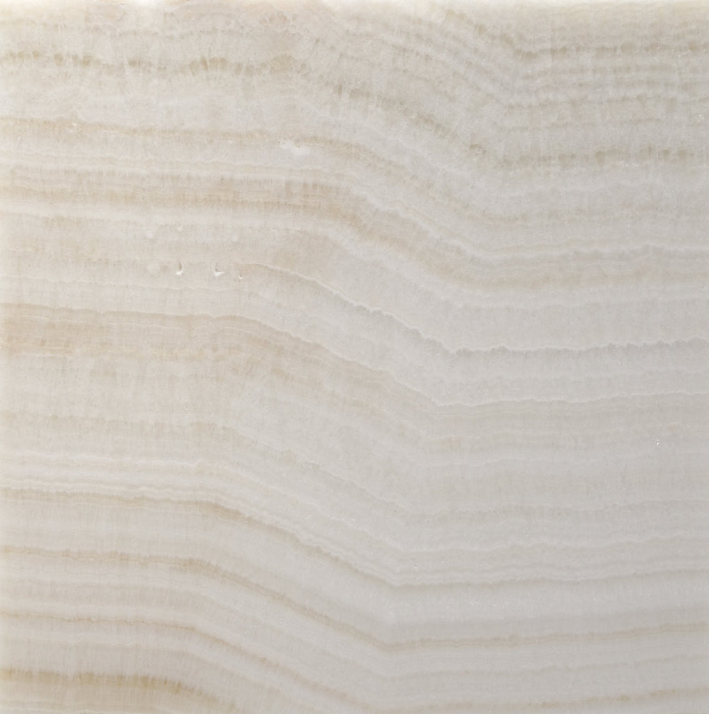 Premium White Onyx Vein-Cut 12 X 12 Polished Tile - Box of 5 sq. ft.