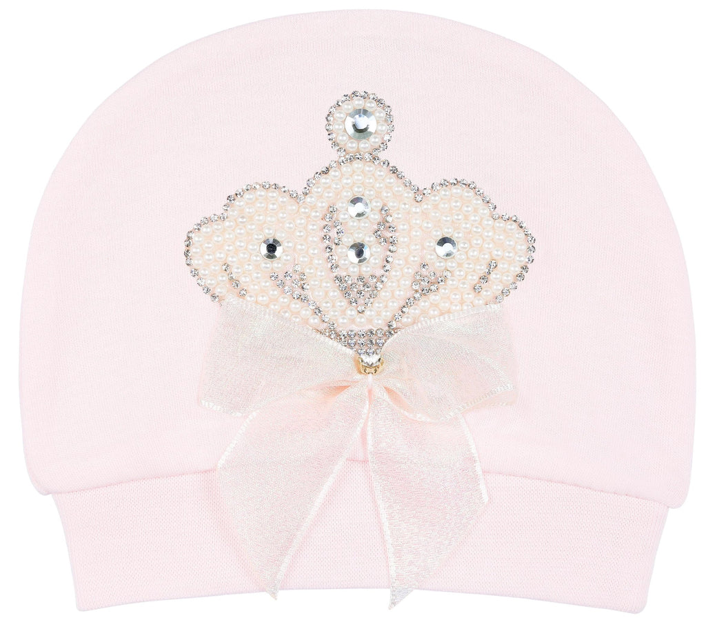 Baby Girl Jewels Crown Layette 3 Piece Gift Set Pink Crown